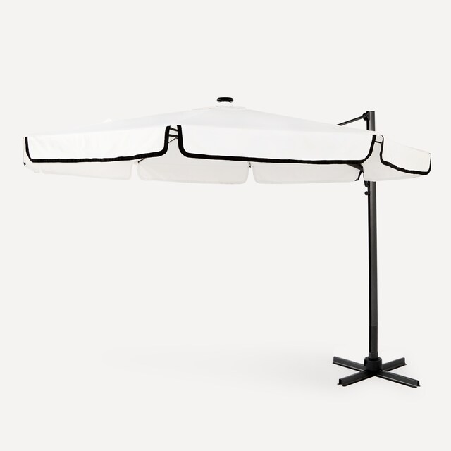 Imagen 0 de Parasol redondo excéntrico con luz LED y carga solar Capri El Corte Inglés