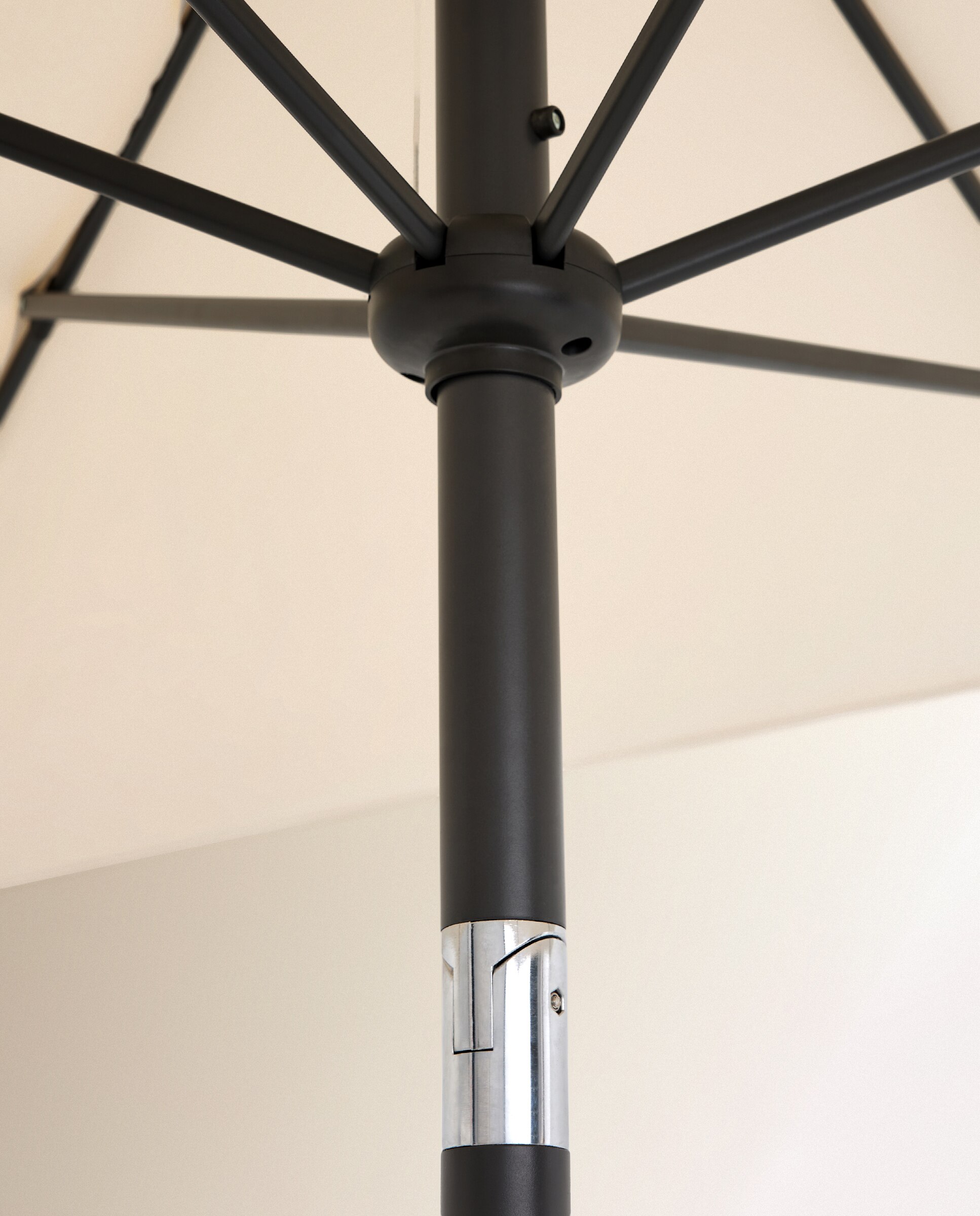 Parasol rectangular de aluminio y olefin Sahara - Blanco 200 cm Blanco-4