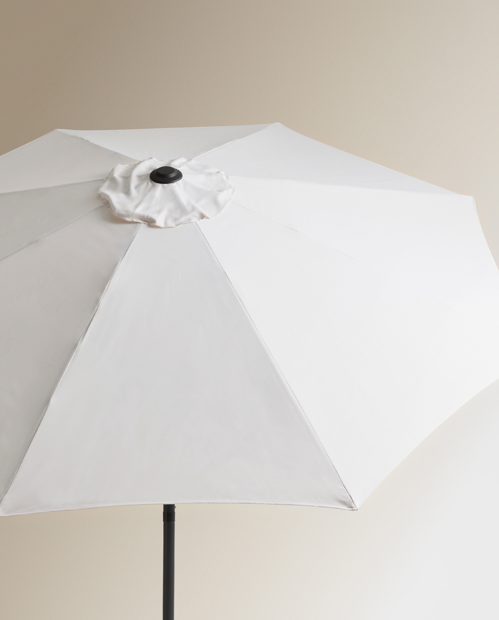 Guarda-Sol Redondo de Alumínio Sunbrella® Sahara Branco-2