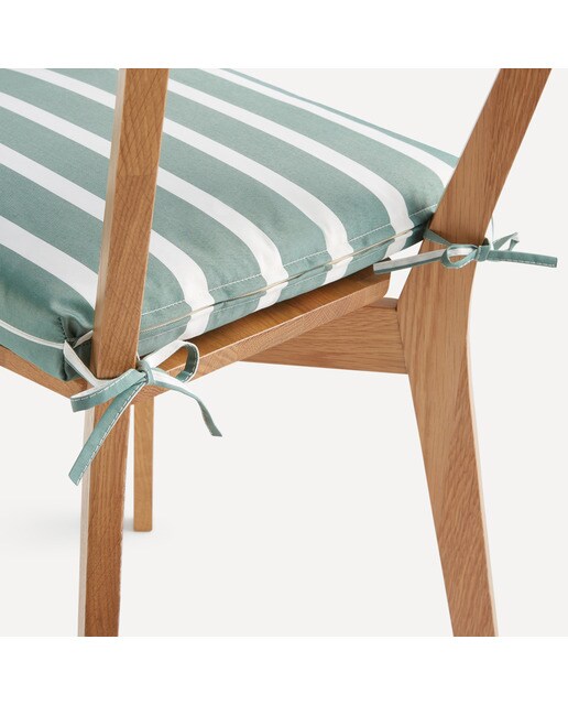 Cojín de rayas para asiento160 gr Raya Bicolor Basics El Corte Inglés Verde-2