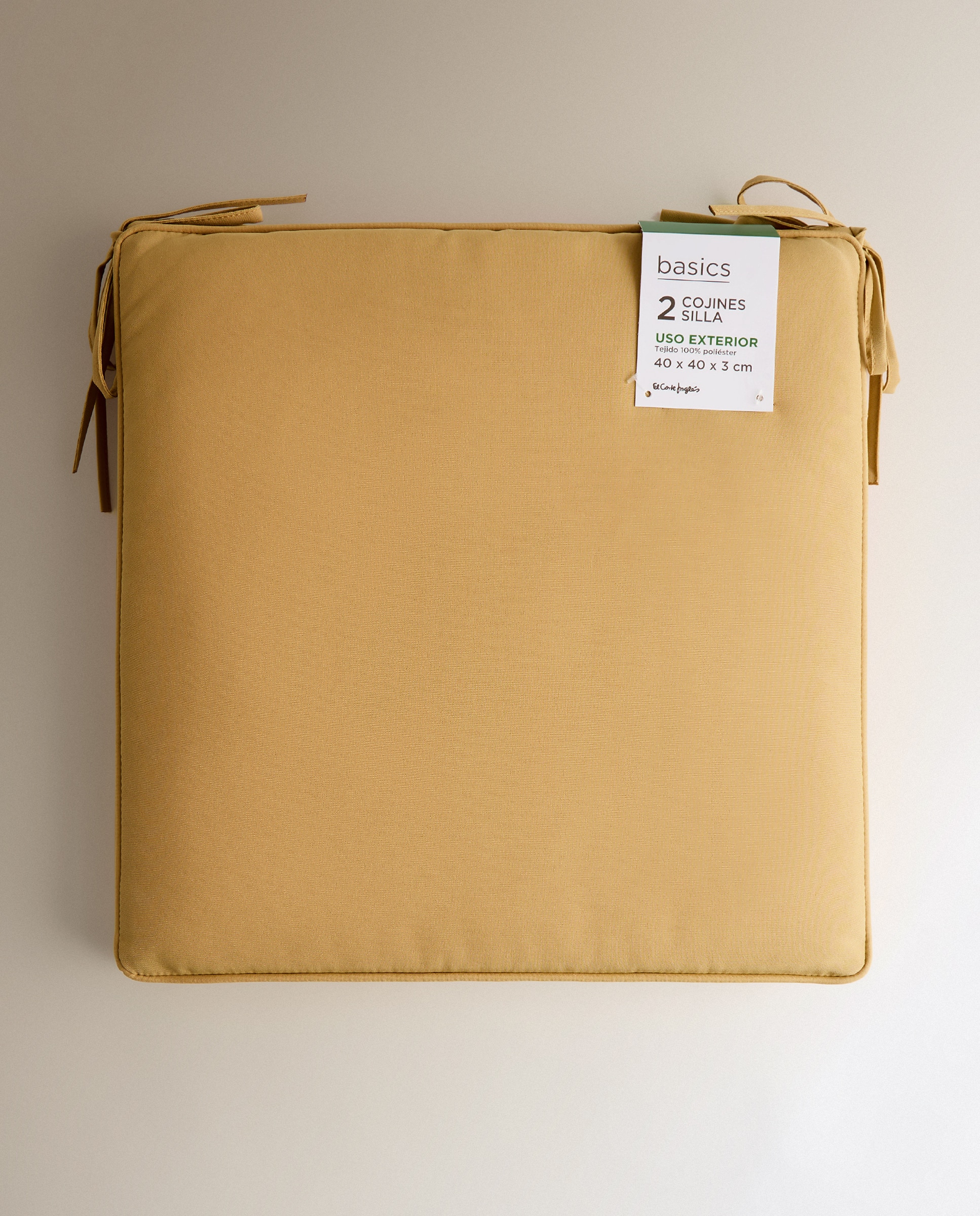 Pack de 2 cojines para asiento Set 2 Mostaza-5
