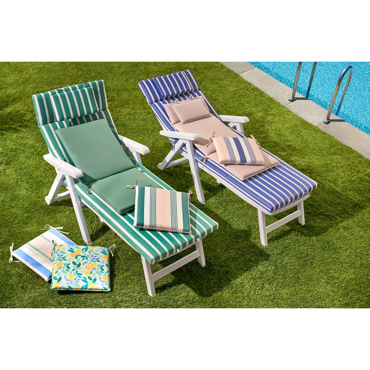 Imagen 0 de Cojín de rayas para tumbona 160 gr Basics El Corte Inglés