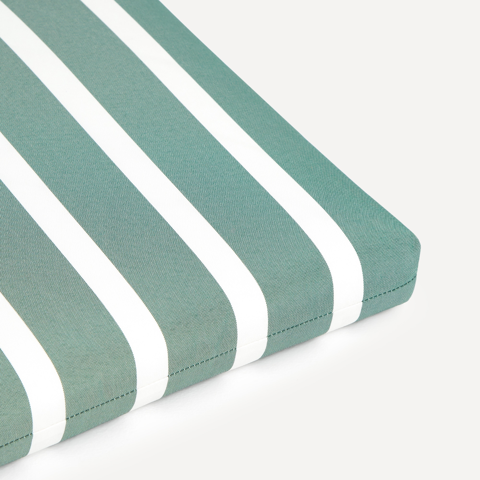 Cojín de rayas para asiento con respaldo alto 160 gr Basics El Corte Inglés Verde-3
