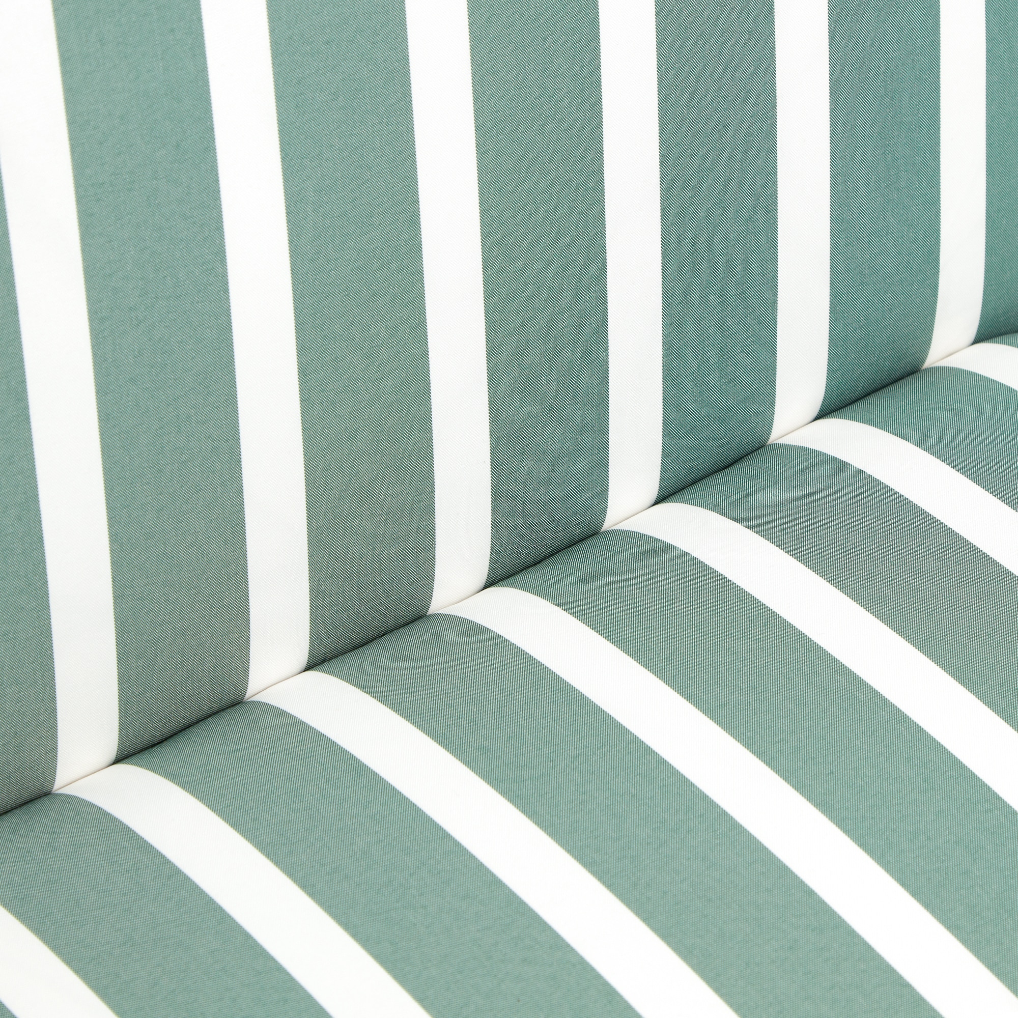 Cojín de rayas para asiento con respaldo alto 160 gr Basics El Corte Inglés Verde-4