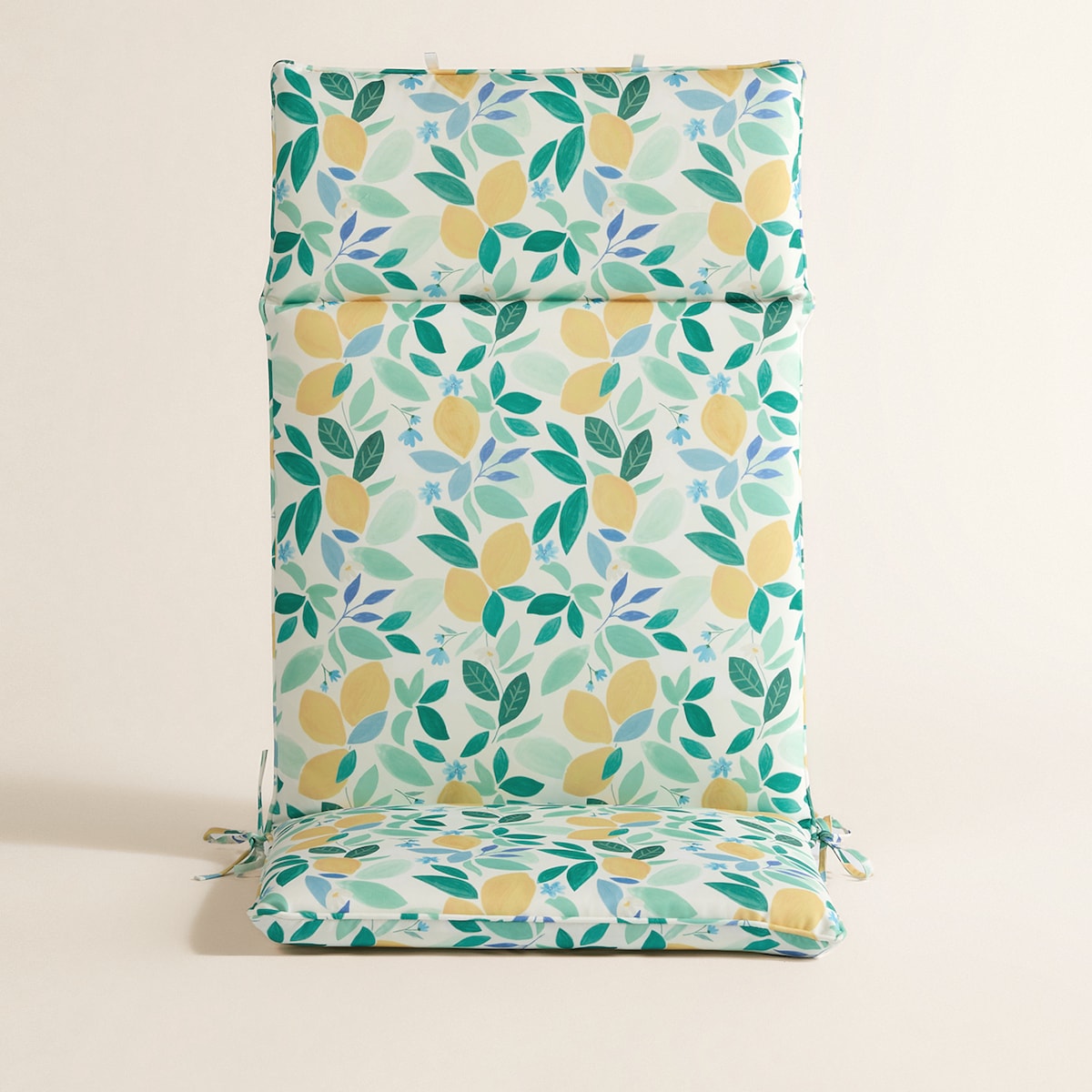 Cojín de asiento con respaldo alto Lemon Basics El Corte Inglés Multicolor-2