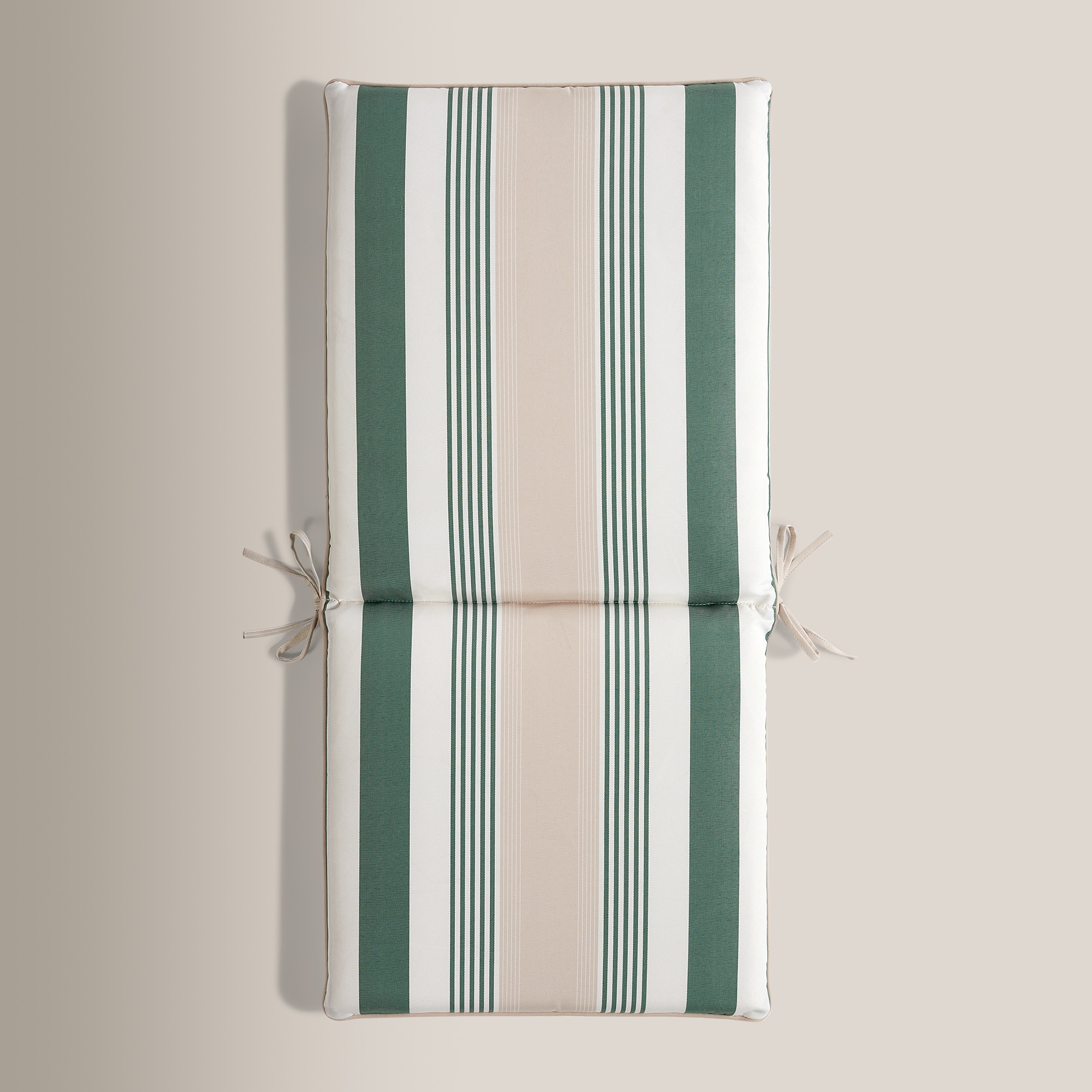 Cojín de rayas para asiento con respaldo bajo 230 gr Basics El Corte Inglés Verde-5