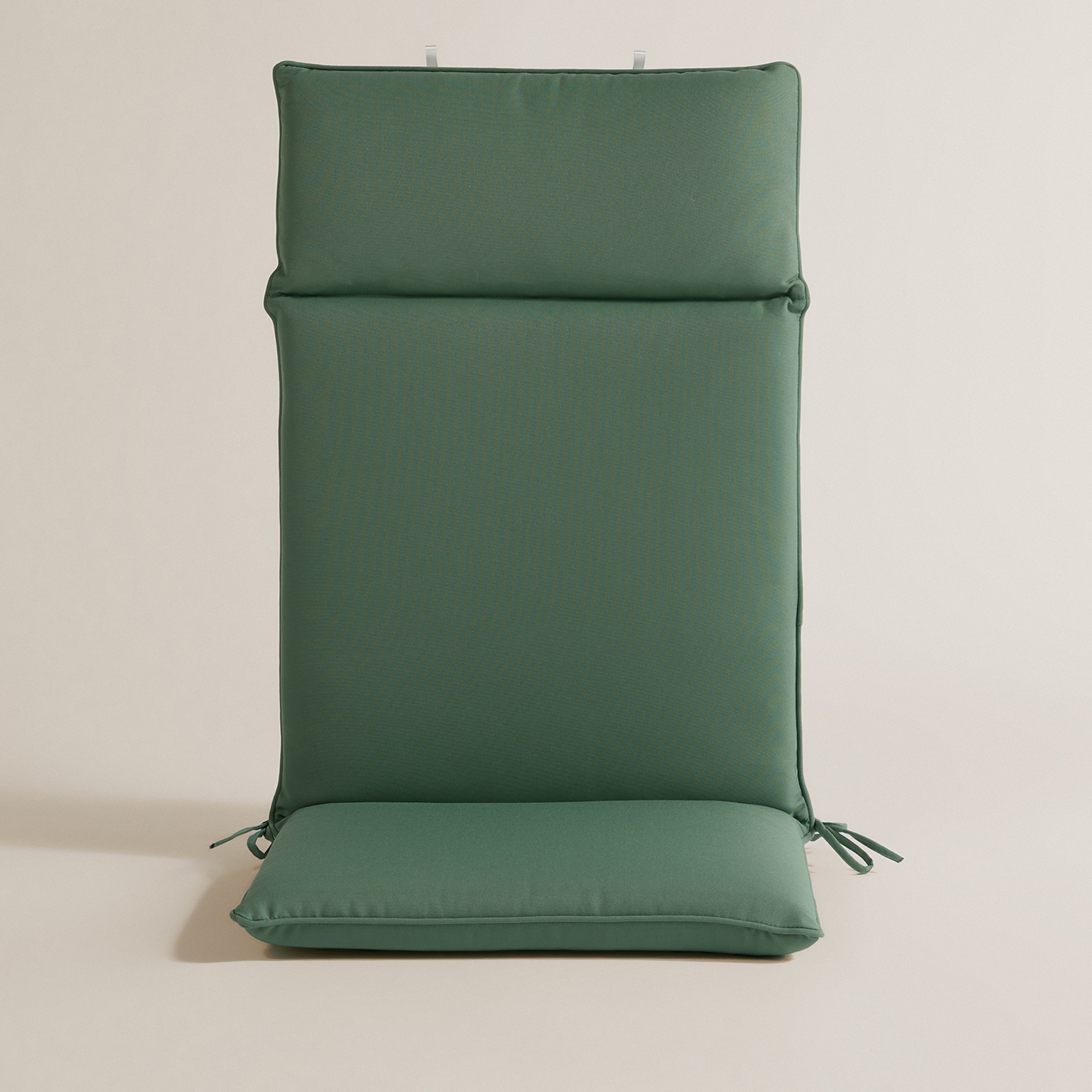 Cojín de asiento con respaldo alto 230 gr Liso Basics El Corte Inglés Verde oscuro-2