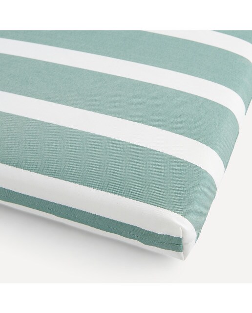 Cojín de rayas para asiento con respaldo bajo 160 gr Basics El Corte Inglés Verde-3