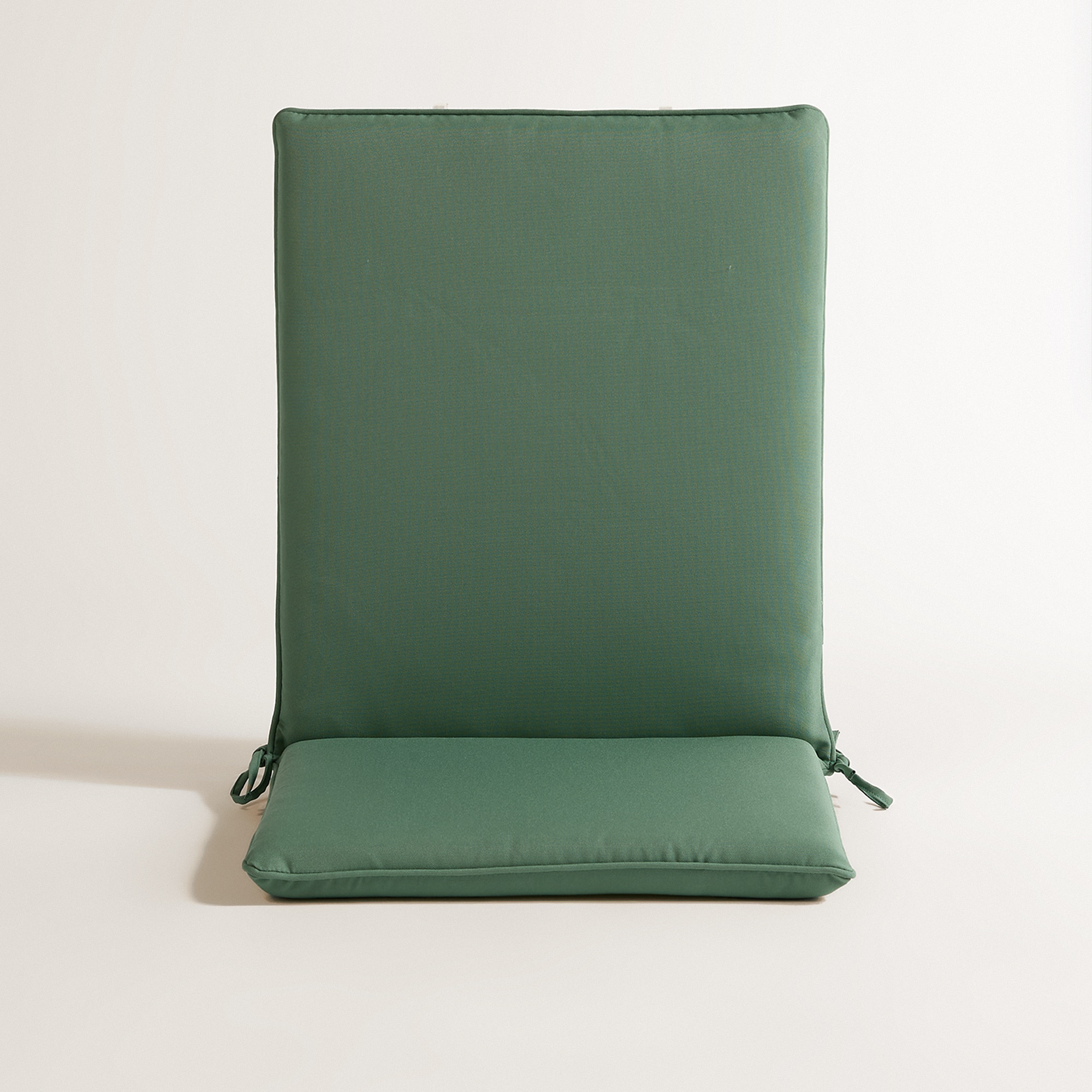 Cojín liso para asiento con respaldo bajo 230 gr Basics El Corte Inglés Verde oscuro-2