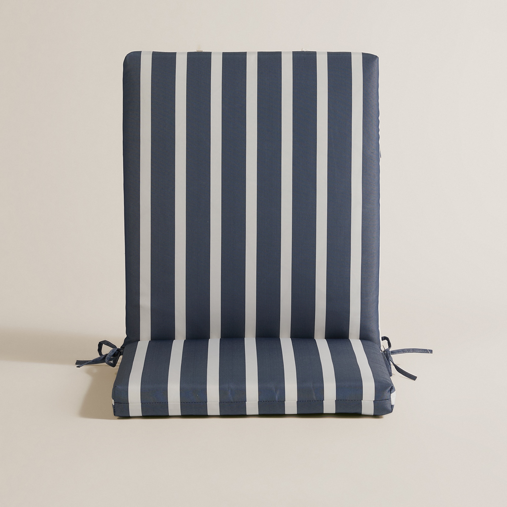 Cojín de rayas para asiento con respaldo bajo 160 gr Basics El Corte Inglés Navy / Blanco-2
