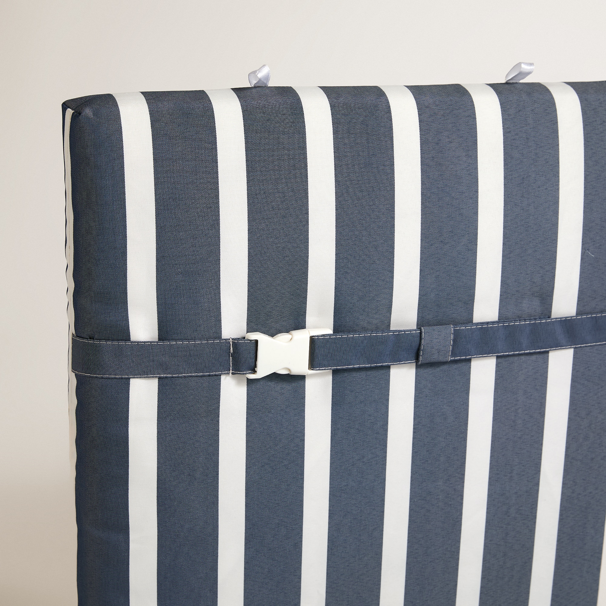 Cojín de rayas para asiento con respaldo bajo 160 gr Basics El Corte Inglés Navy / Blanco-4