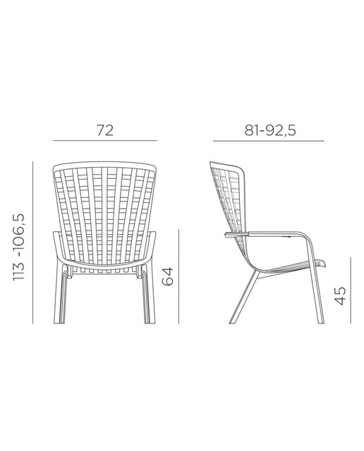 Poltrona de Jardim de Resina Folio Branco-3