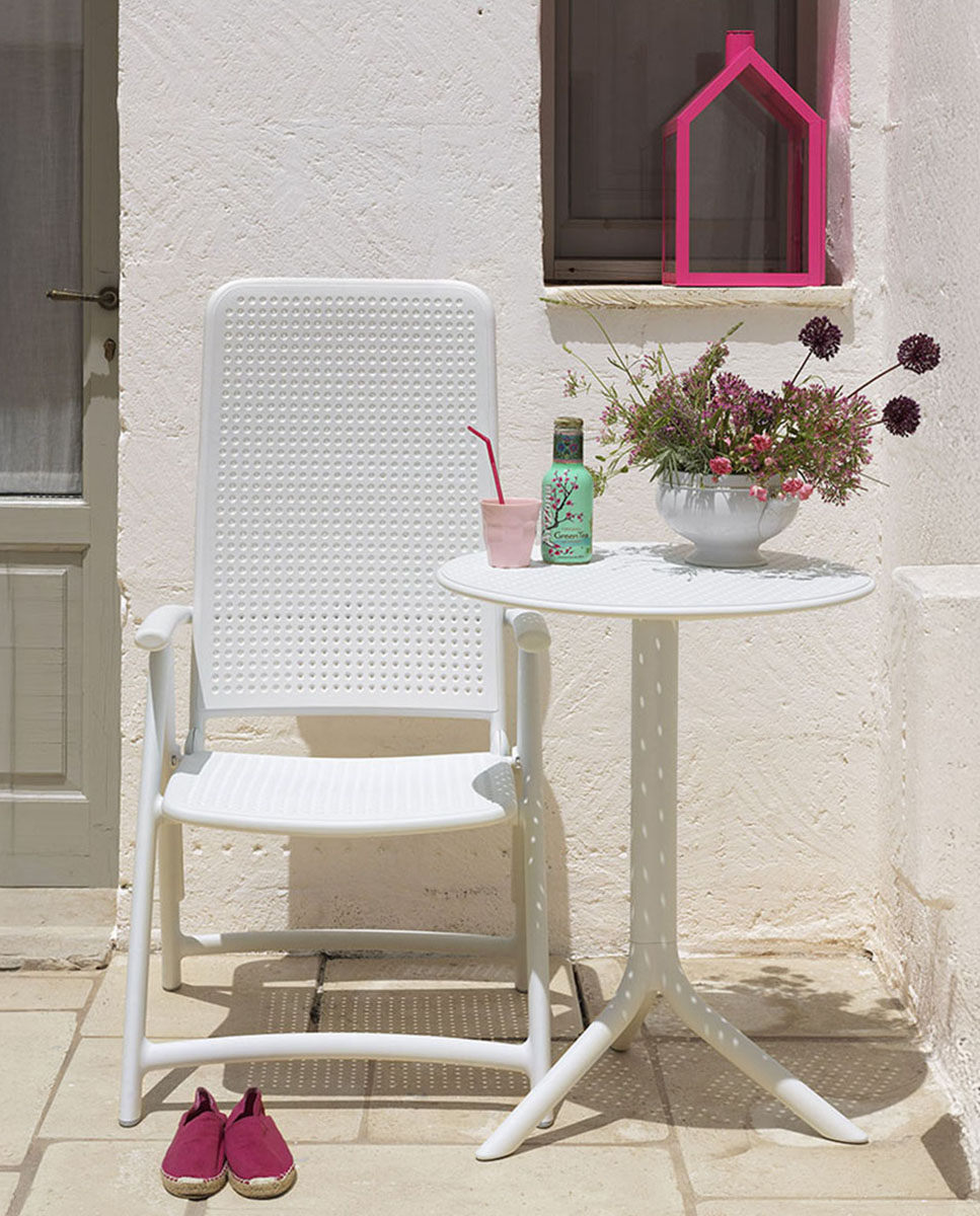 Imagen 4 de Sillón de jardín plegable Darsena Nardi - Blanco Blanco
