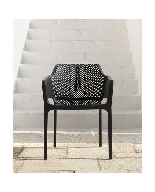 Sillón de jardín apilable Net Nardi - Antracita Antracita-2
