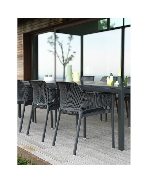 Sillón de jardín apilable Net Nardi - Antracita Antracita-7