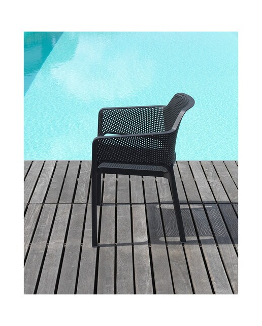 Sillón de jardín apilable Net Nardi - Antracita Antracita-8