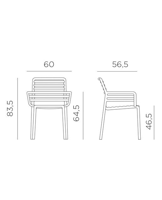 Sillón de jardín apilable Doga Nardi - Blanco Blanco-2