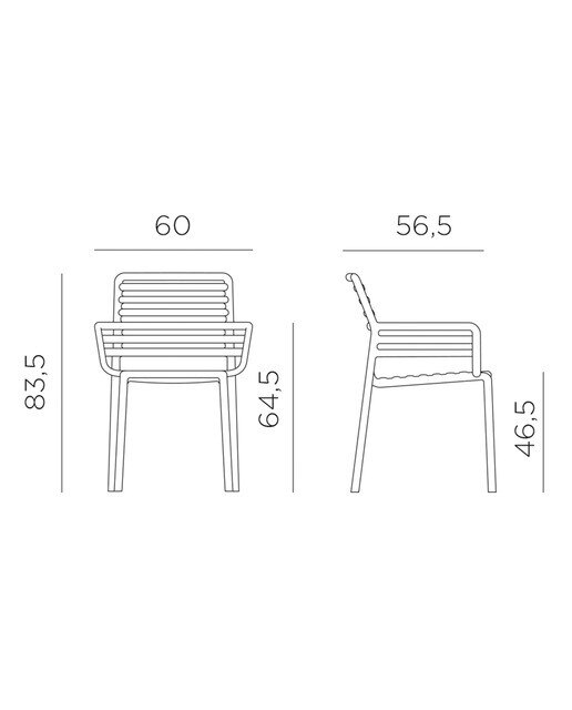 Sillón de jardín apilable Doga Nardi - Antracita Antracita-2