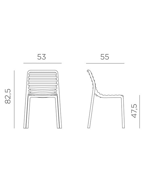 Silla de jardín apilable Doga Nardi - Antracita Antracita-2