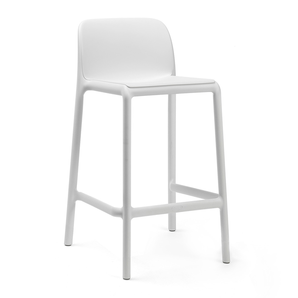 Taburete de jardín apilable de resina Faro Mini Nardi - Blanco Blanco-1