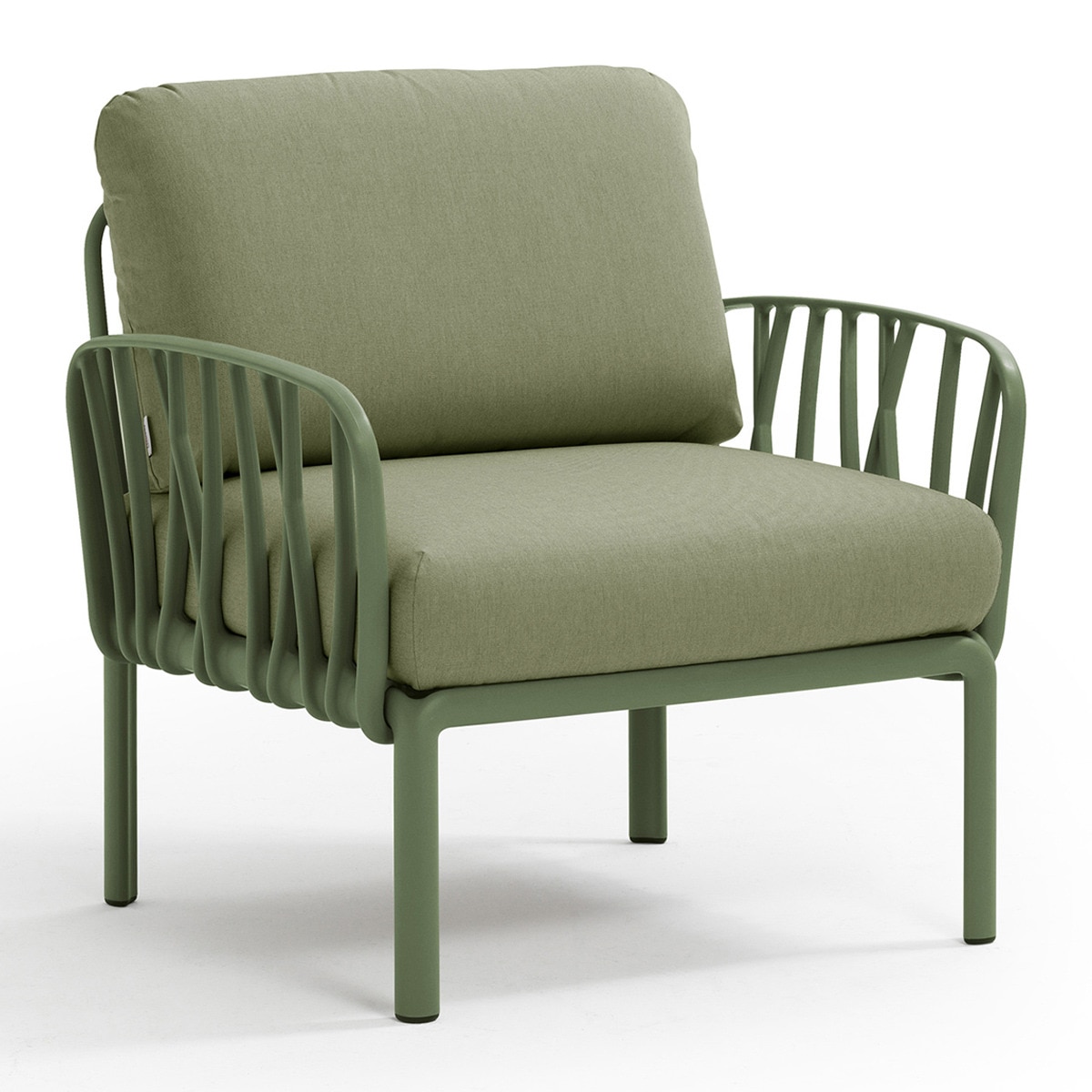 Sillón de jardín de resina Komodo Nardi - Verde / Verde Oscuro Verde / Verde Oscuro-1