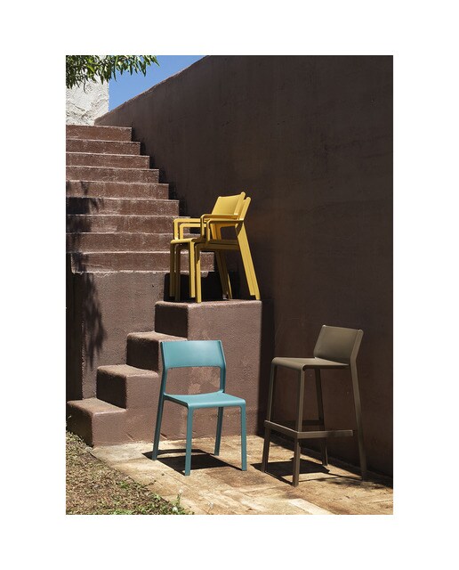 Banco Alto de Jardim de Resina Trill Taupe-2