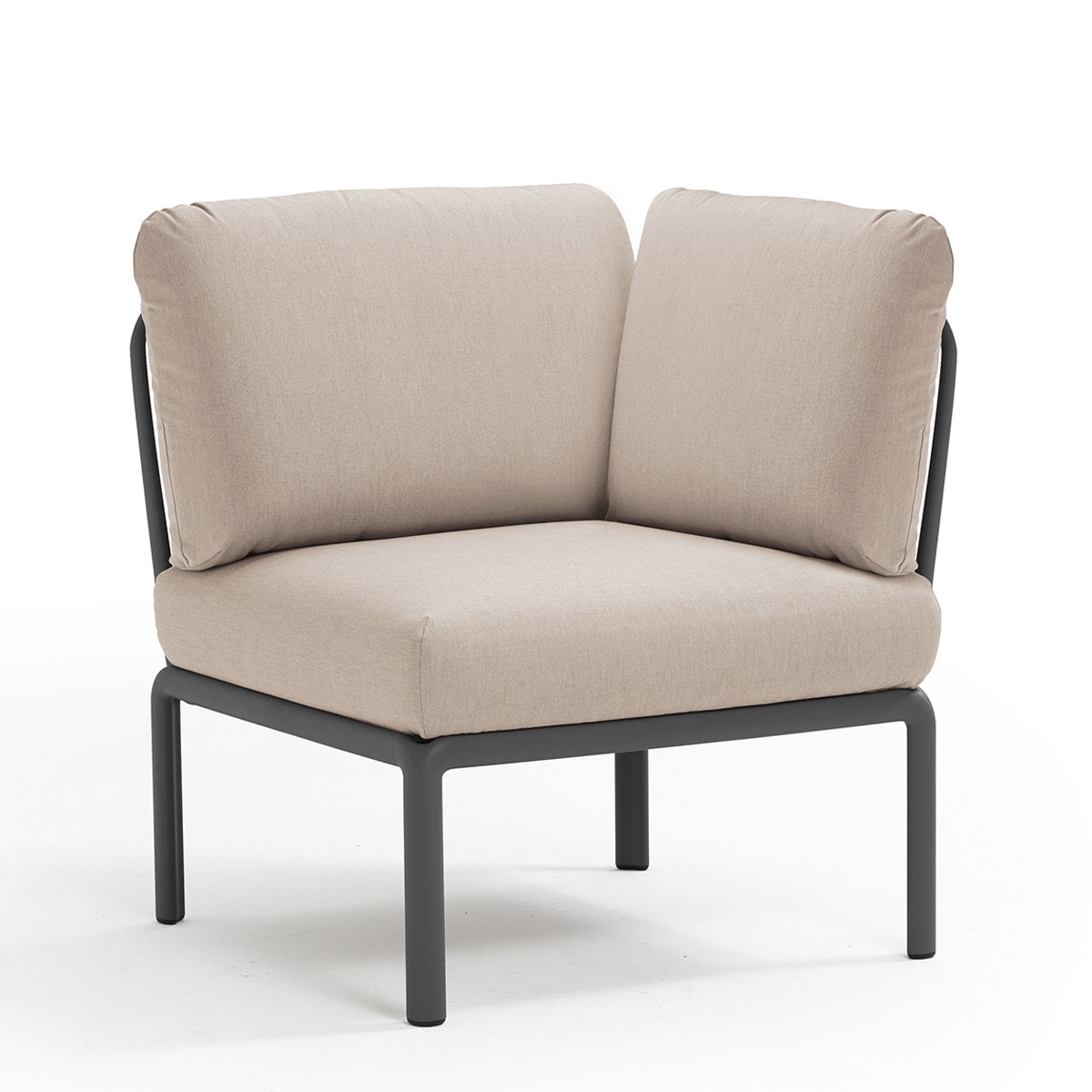 Módulo esquina para sofá de jardín Komodo Nardi - Antracita / Beige Antracita / Beige-1