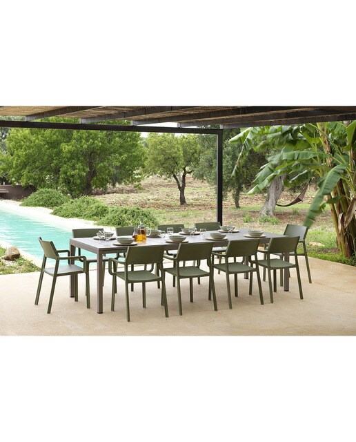 Mesa de jardim extensível Rio Nardi Taupe-3