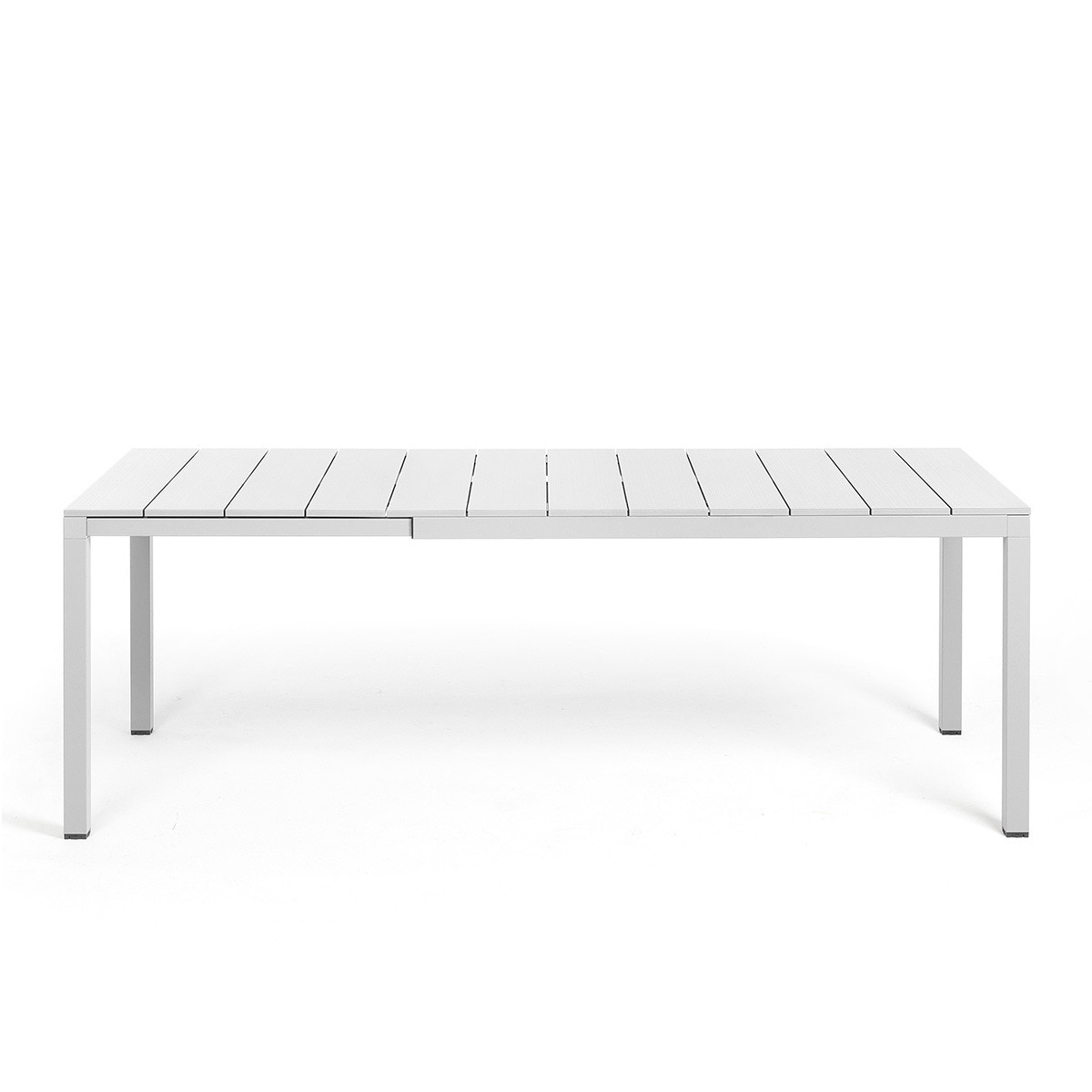 Mesa de jardín extensible de aluminio Rio Nardi - Blanco 85 x 140 cm Blanco-1