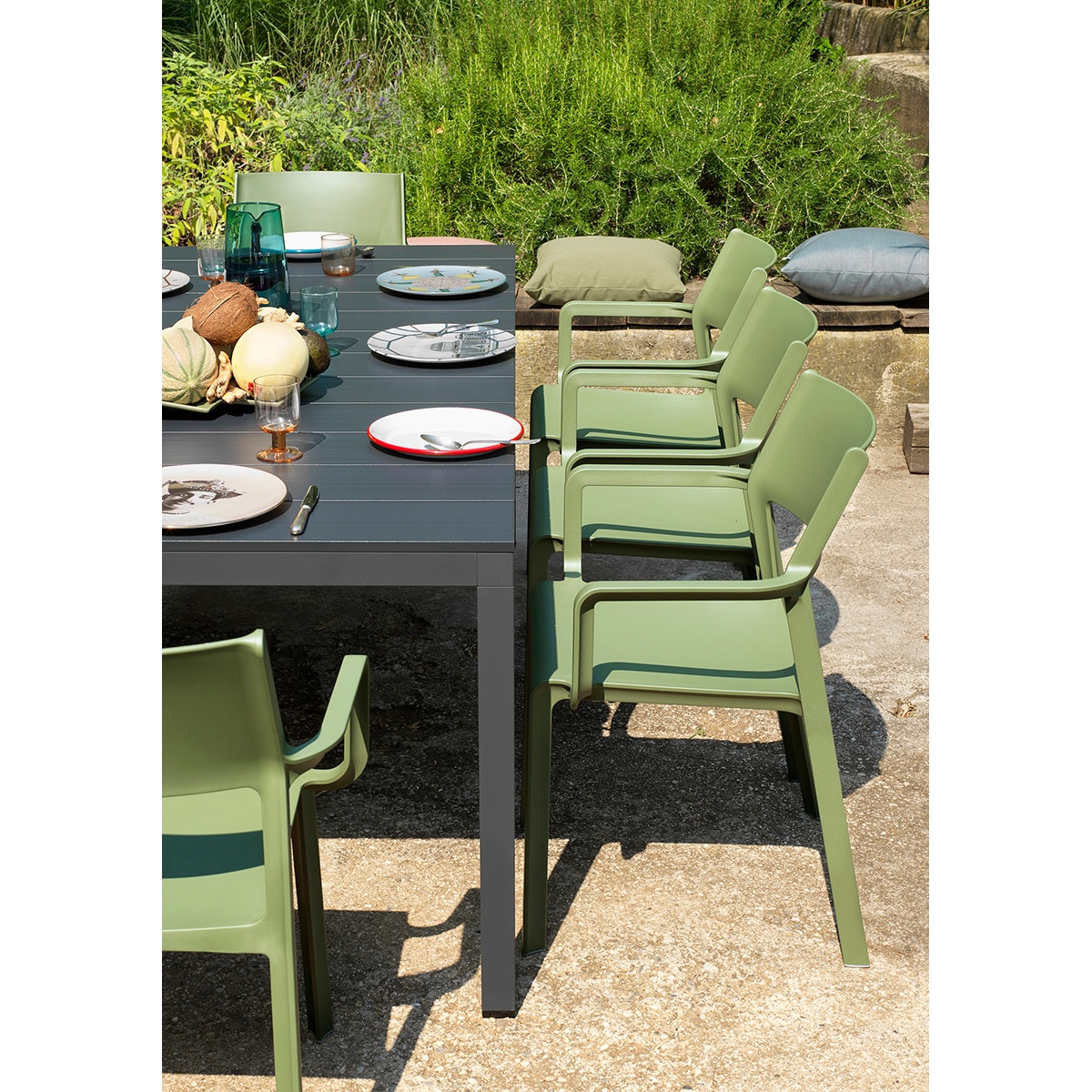 Mesa de jardín extensible de aluminio Rio Nardi - Antracita 85 x 140 cm Antracita-3