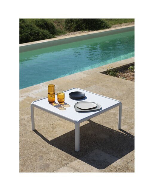 Mesa de centro de jardín de resina Komodo Nardi - Blanco Blanco-3