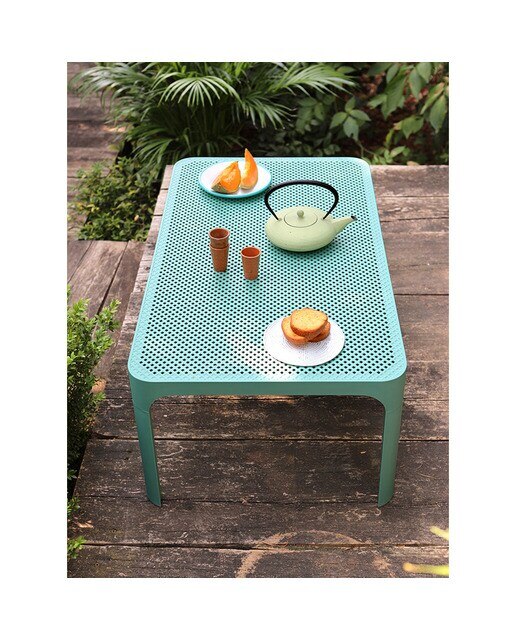 Mesa de jardín de resina Net Nardi - Turquesa Turquesa-2