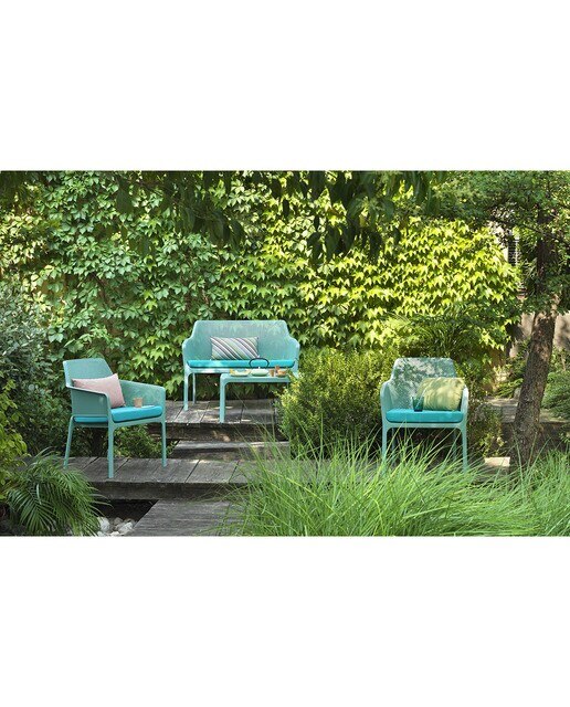 Mesa de jardín de resina Net Nardi - Turquesa Turquesa-4
