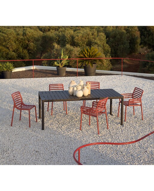 Mesa Extensível de Jardim Tevere Nardi Antracite-5
