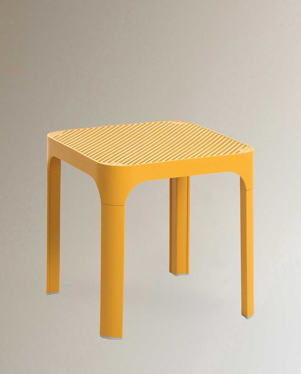 Mesa auxiliar de jardín de resina Net Nardi - Mostaza Mostaza-1