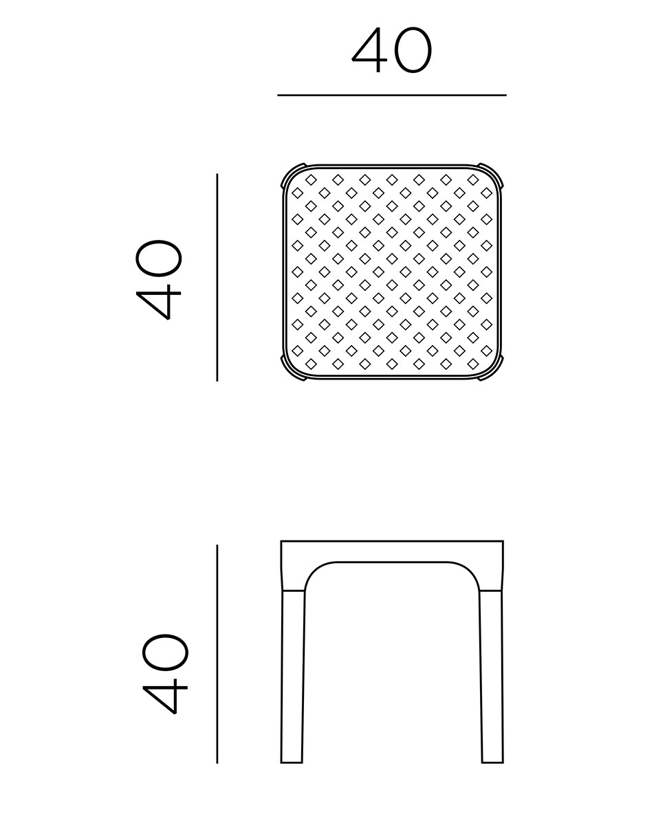 Mesa auxiliar de jardín de resina Net Nardi - Mostaza Mostaza-4