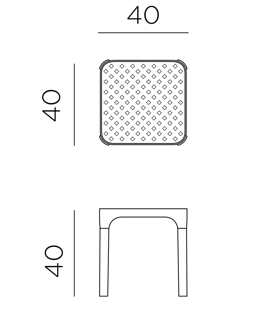 Mesa auxiliar de jardín de resina Net Nardi - Topo Topo-4