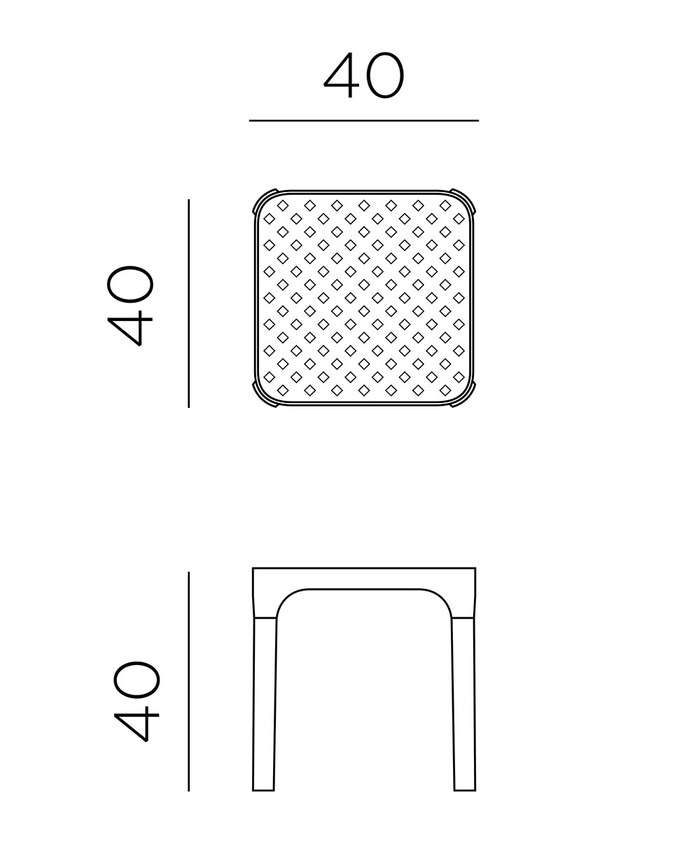 Mesa auxiliar de jardín de resina Net Nardi - Turquesa Turquesa-2