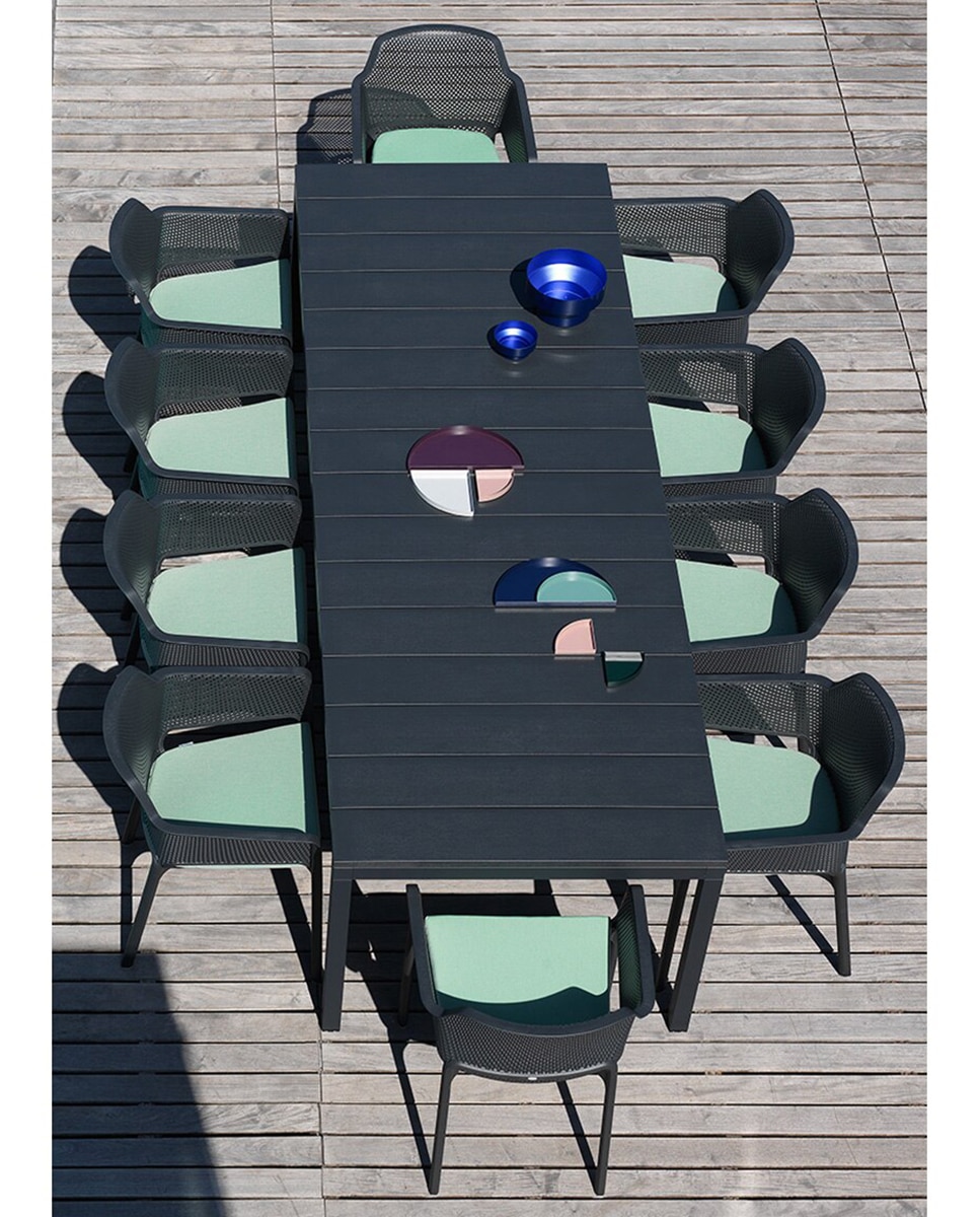 Coleção de Mesa de Jardim com Mesa Río e Cadeirão Net - Antracite 4
