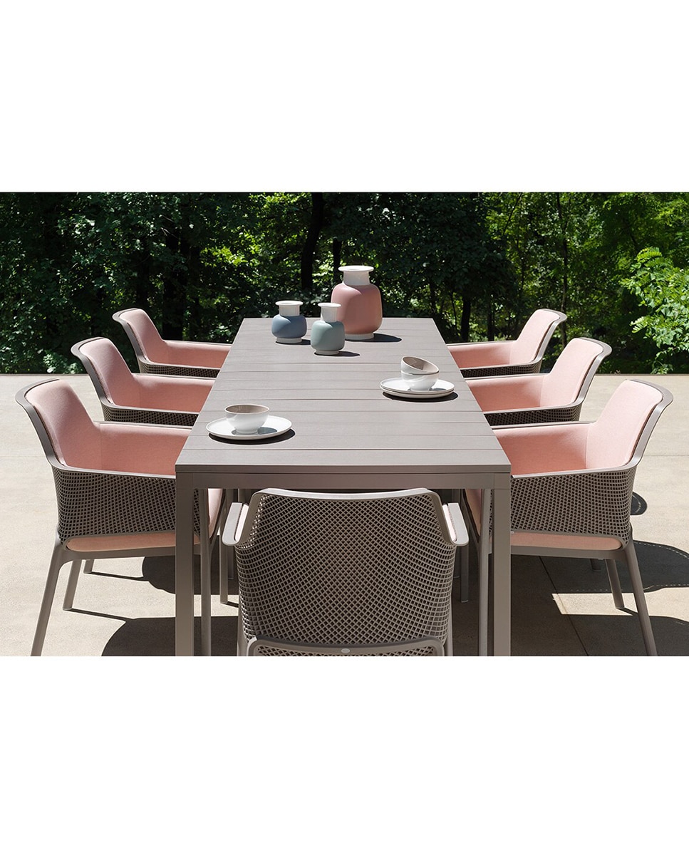 Coleção de Mesa de Jardim com Mesa Río e Cadeirão Net - Antracite 5