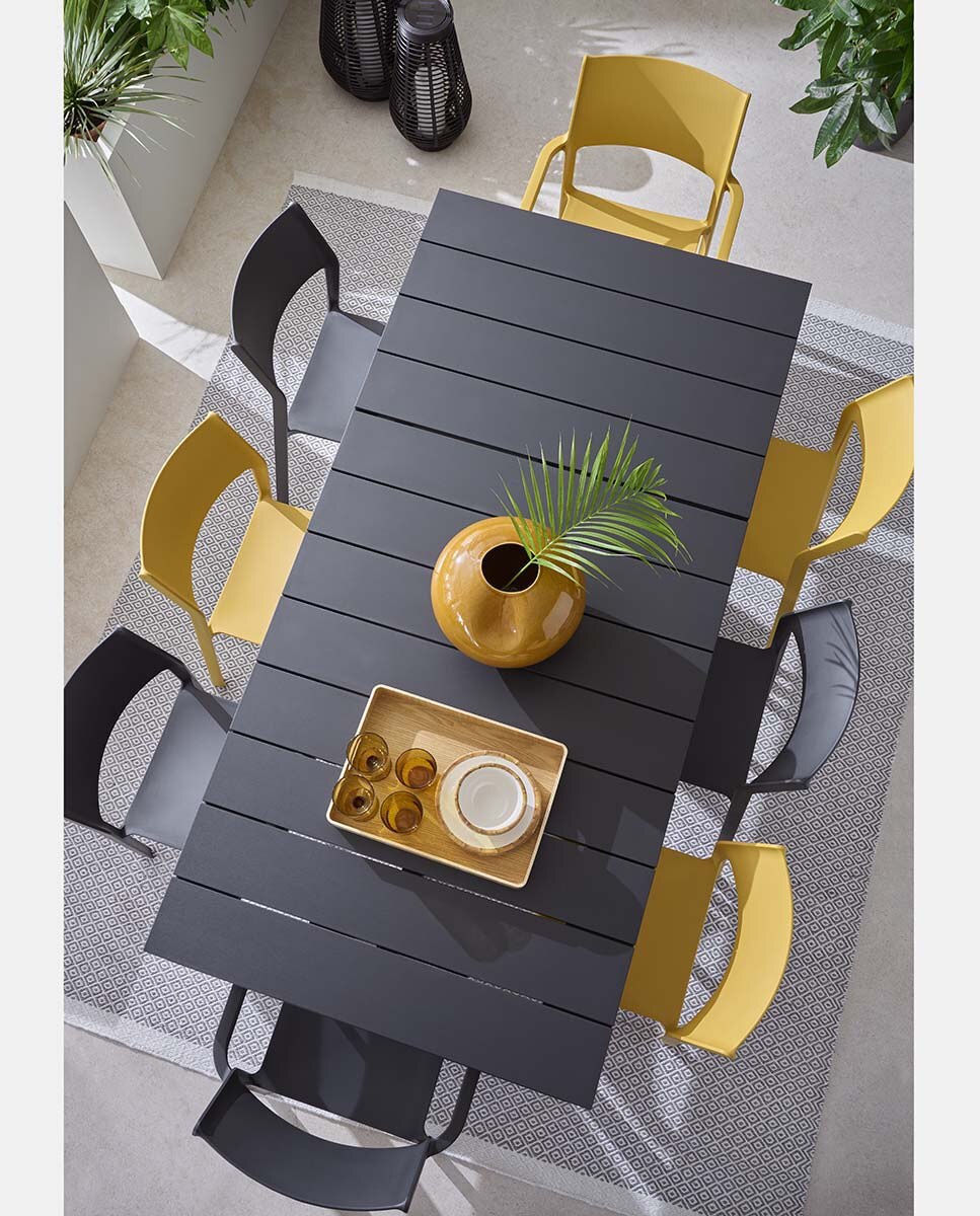 Coleção de Sala de Refeições de Exterior com Mesa Rio e Cadeira Trill 2