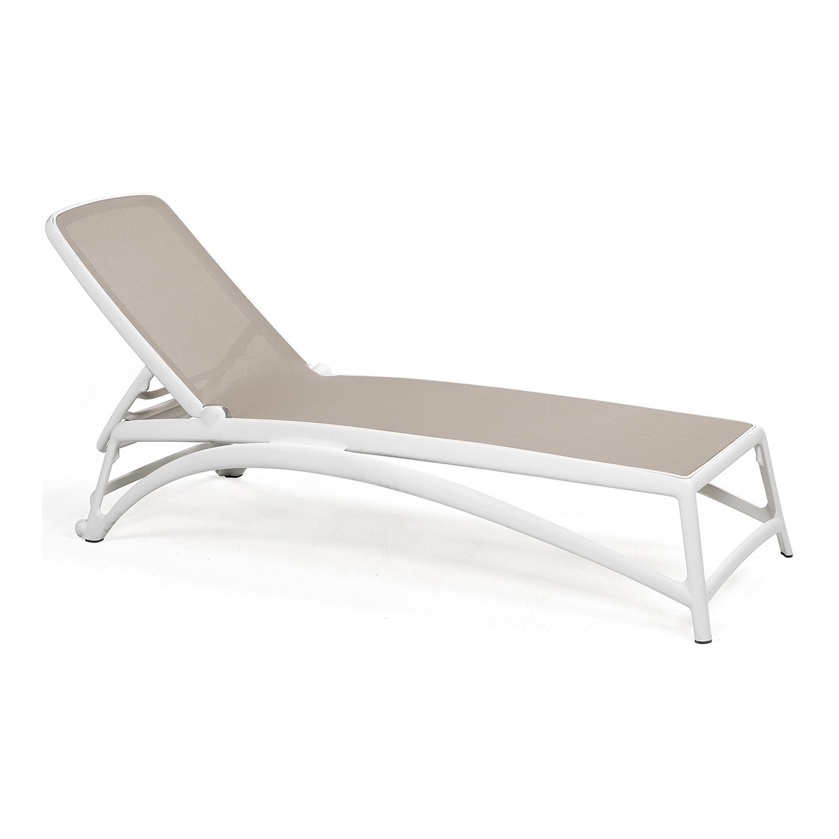 Tumbona de resina apilable Atlántico Nardi - Blanco / Taupe Blanco / Taupe-1
