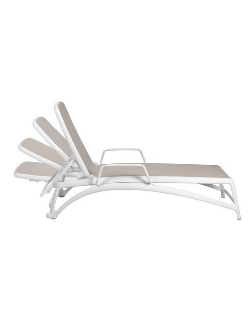Tumbona de resina apilable Atlántico Nardi - Blanco / Taupe Blanco / Taupe-3