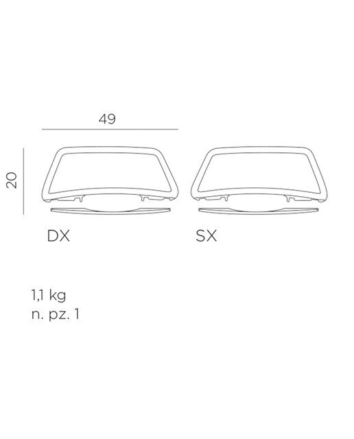Set de 2 brazos para tumbona Atlático Nardi - Blanco Blanco-2