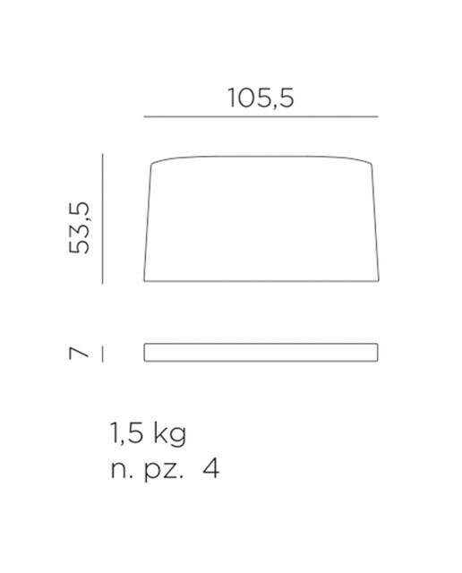 Cojín de asiento para banco Net Nardi - Gris Gris-2