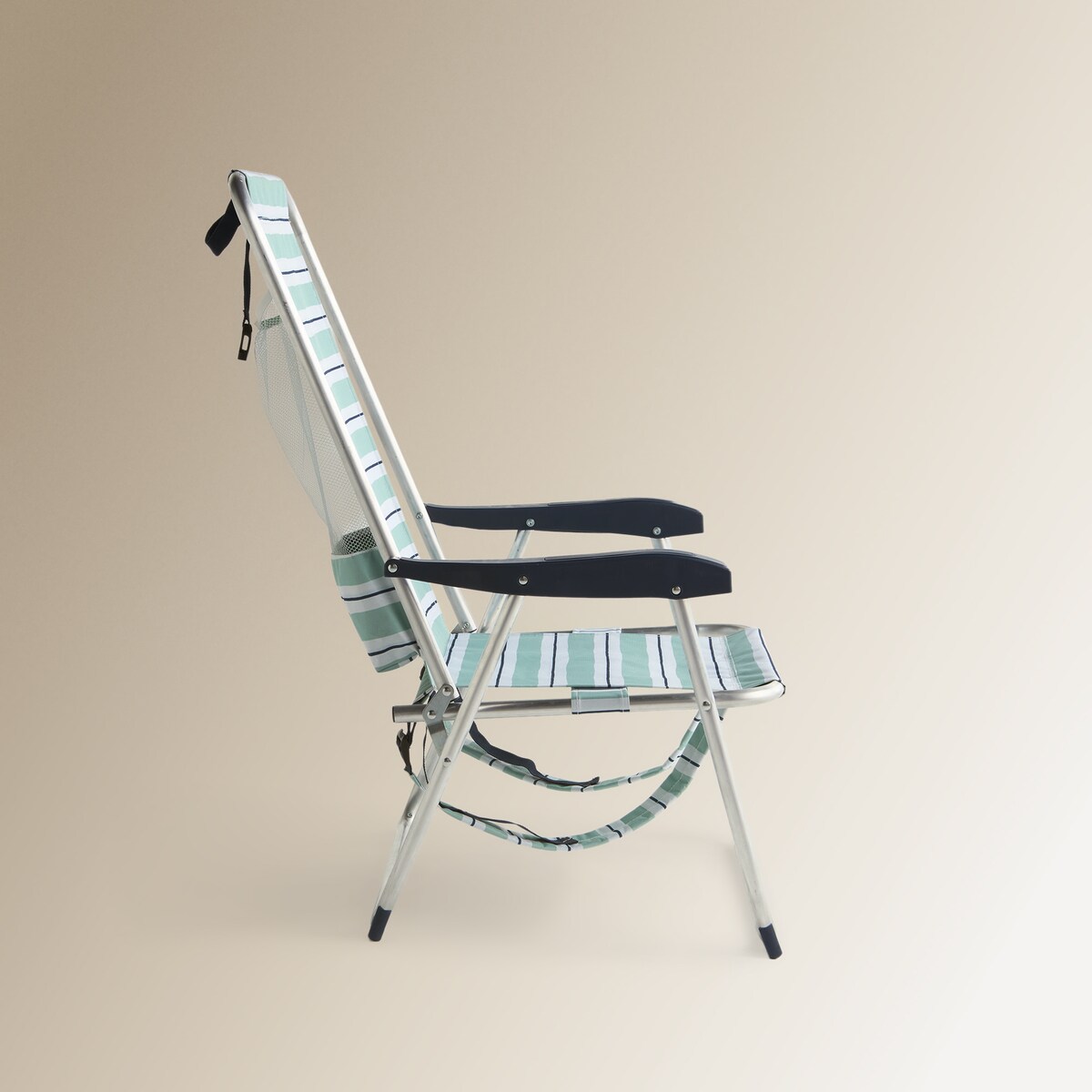 Cadeira Tipo Mochila Dobrável Sunai Campo e Praia Verde Água-3