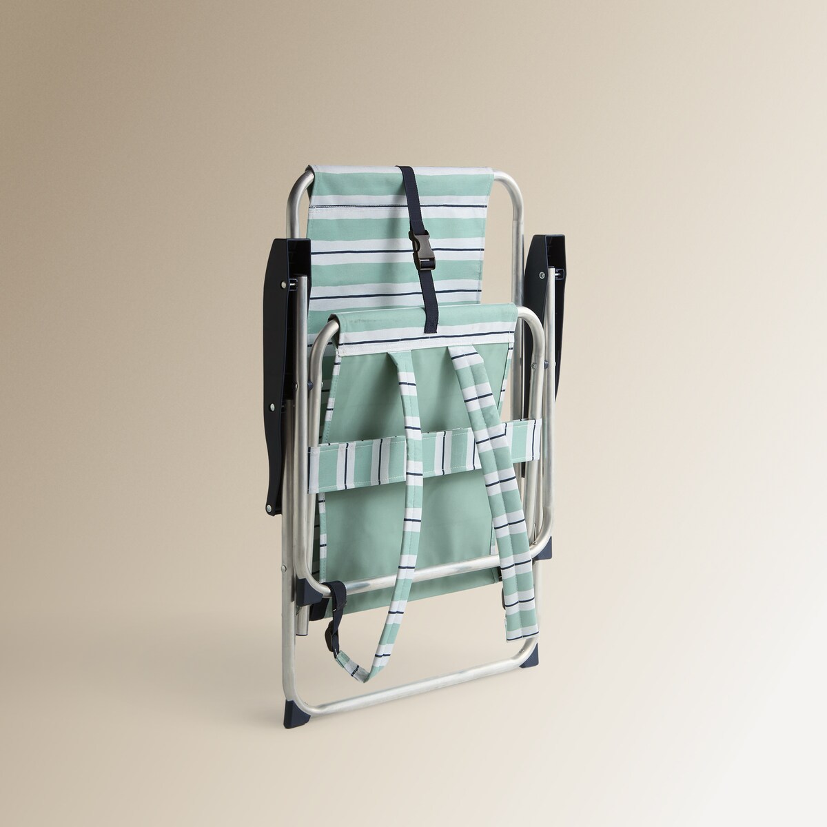 Cadeira Tipo Mochila Dobrável Sunai Campo e Praia Verde Água-6