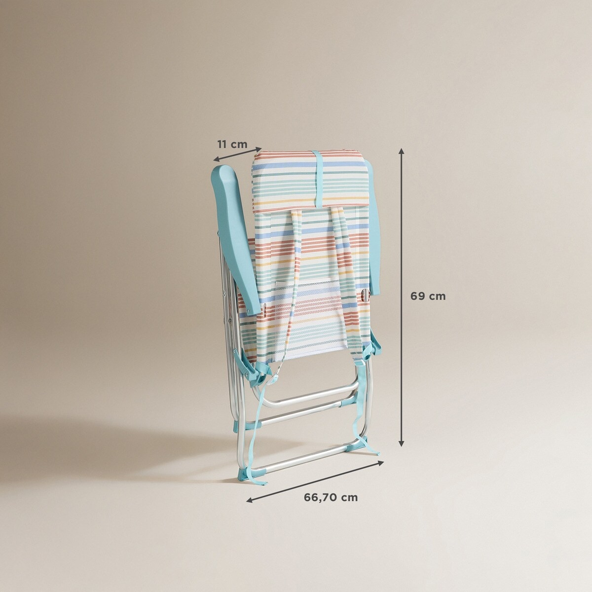 Cadeira Tipo Mochila Dobrável Coast Campo e Praia Multicolor-9