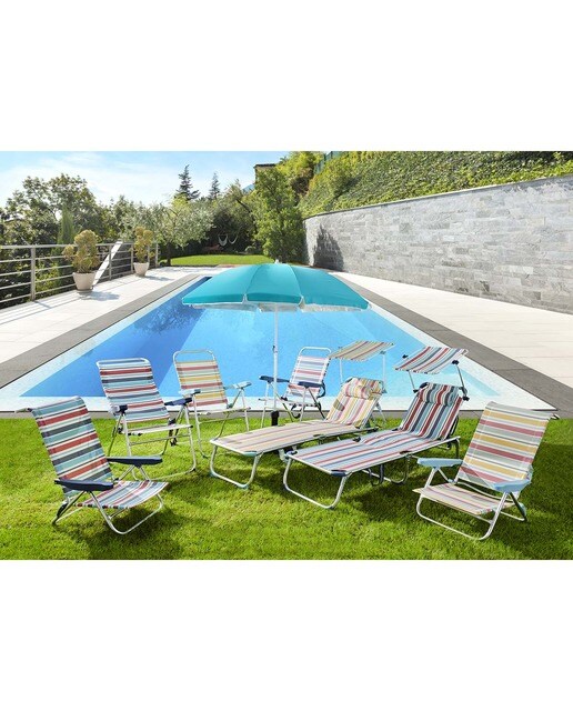 Silla alta plegable y reclinable Amalfi Basics El Corte Inglés Azul-8