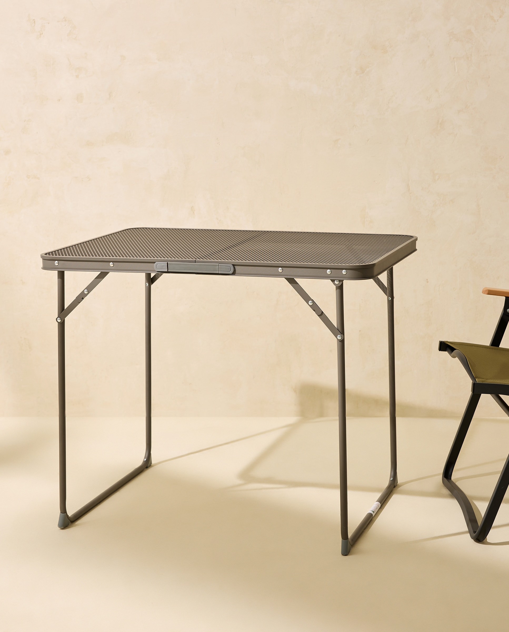 Mesa Dobrável de Aço com Grelha Safari Campo e Praia Antracite-1